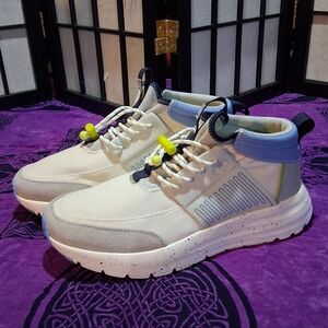 Hey Dude Sirocco Mid Sport Trek Sneakers Gray/Light Blue Womens Size 7 Brand New